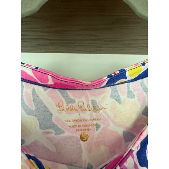 Lilly Pulitzer Sophie Dress in Brilliant Blue Catch And Release - Picture 4 of 5